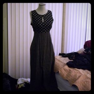 Black & grey long dress